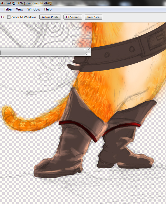 create a Puss in Boots movie poster step 16