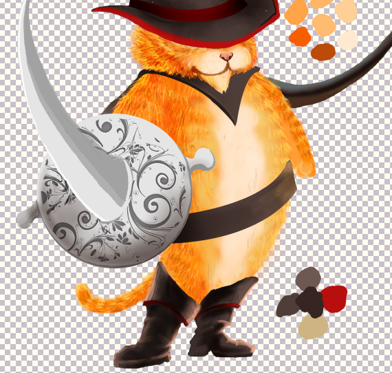 create a Puss in Boots movie poster step 24