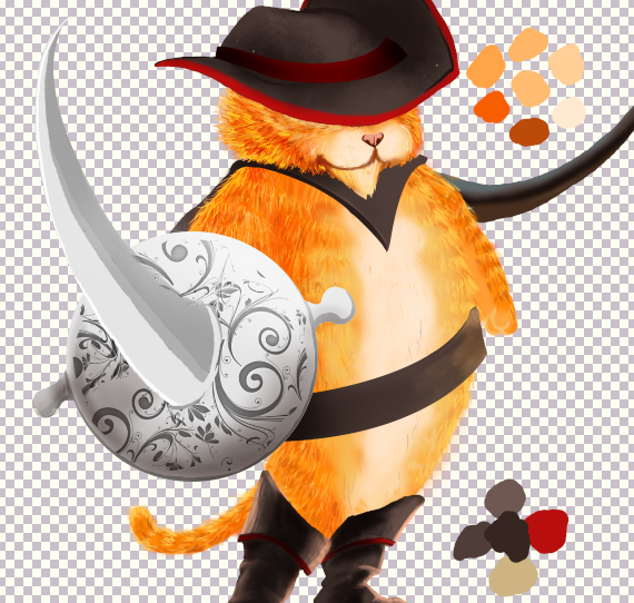 create a Puss in Boots movie poster step 25