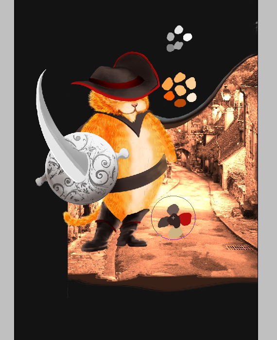 create a Puss in Boots movie poster step 28