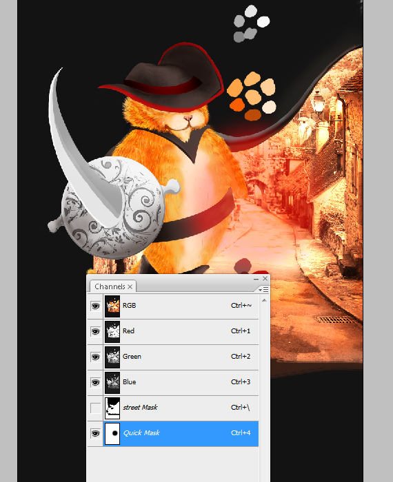 create a Puss in Boots movie poster step 29