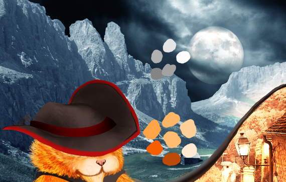 create a Puss in Boots movie poster step 31