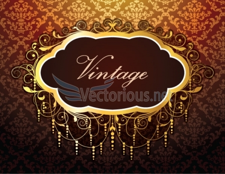 3173-vintage floral frame