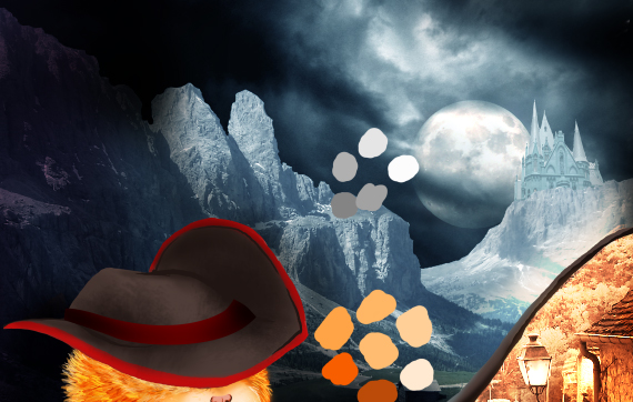 create a Puss in Boots movie poster step 33