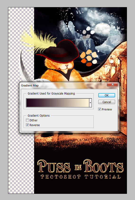 create a Puss in Boots movie poster step 40