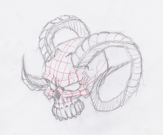 sketch-grid-pixel-77-complete-guide-to-draw-skulls-illustrator Wicked skull drawings - stage6