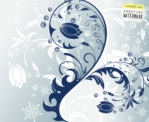 winter illustration with snowflakes 9 snow vector