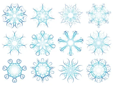 winter illustration with snowflakes 7 winter vectors
