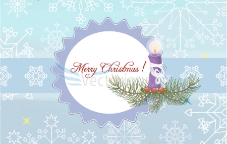 2656-candle with snowflakes