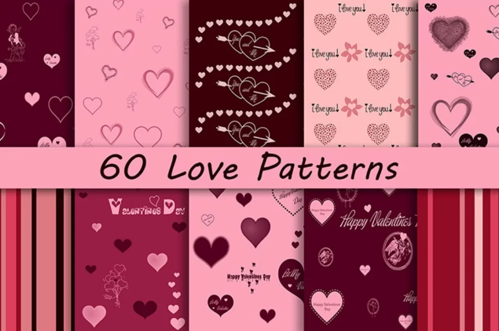 best free design resources - Love patterns