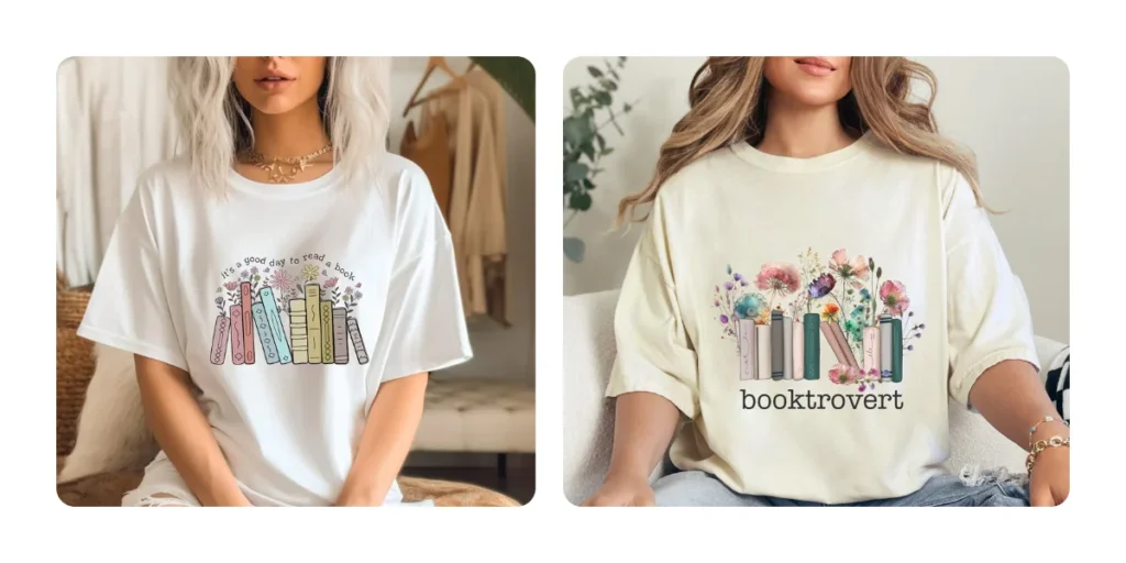 custom t shirt examples - Book lovers
