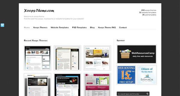 download free psd templates - Xoops Theme
