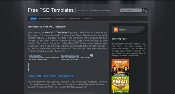 download free psd templates - Free PSD Template