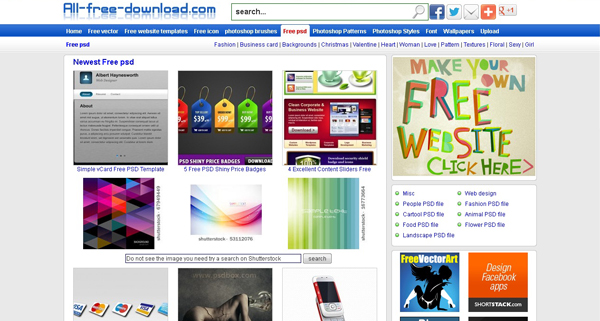 download free psd templates - all free download