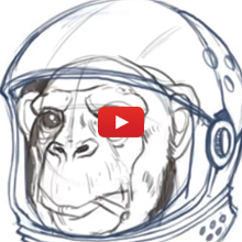 Adobe Illustrator Tutorial: How to Draw an Astrochimp