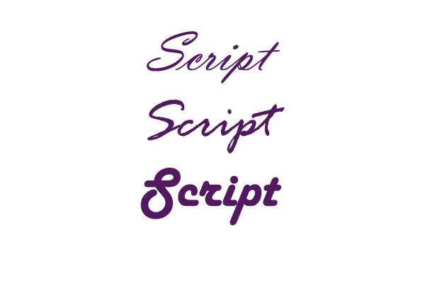 script typography theory
