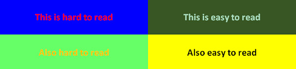 typography principles - contrast and colors