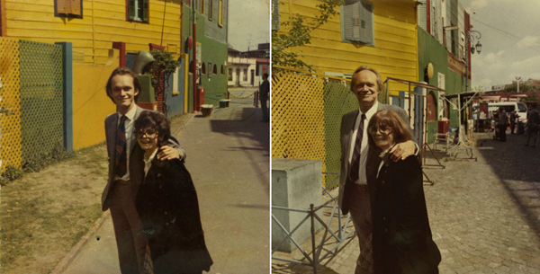 parents photo recreated from young days