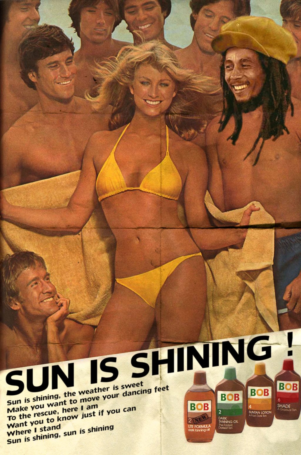 Vintage song posters - Sun is Shining by Bob Marley