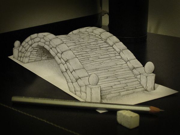 Anamorphic Pencil Art by Alessandro Diddi