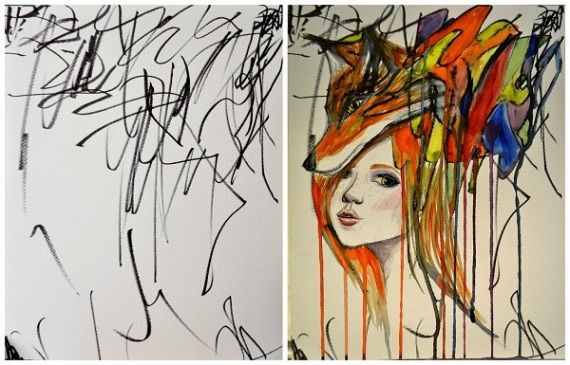 Talented-Mommy-Inspired-by-Her-Two-Year-Old-Drawings-3