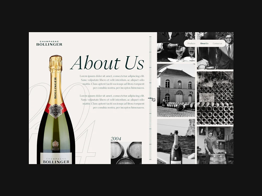 Champagne company about us page
