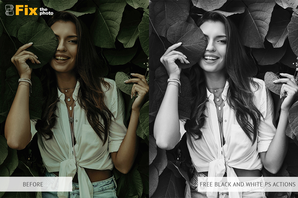 free black and white photoshop action, B&W effect Photoshop, Free Photoshop Actions