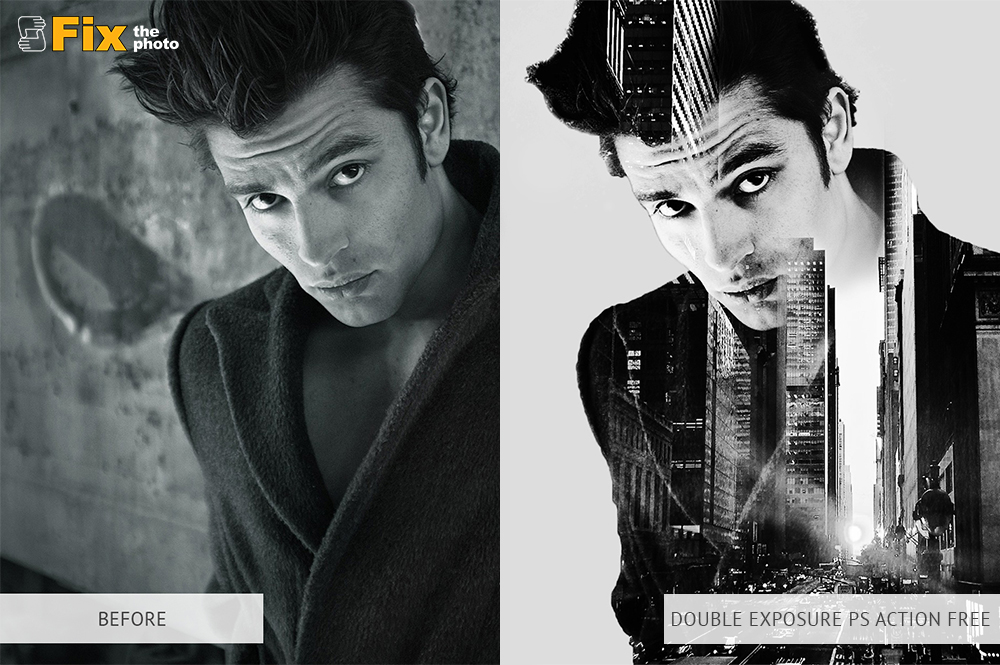 preview image , Double Exposure PS Action Free, Free Double Exposure Effect