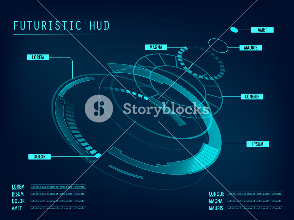 Futuristic Designs and Fonts HUD