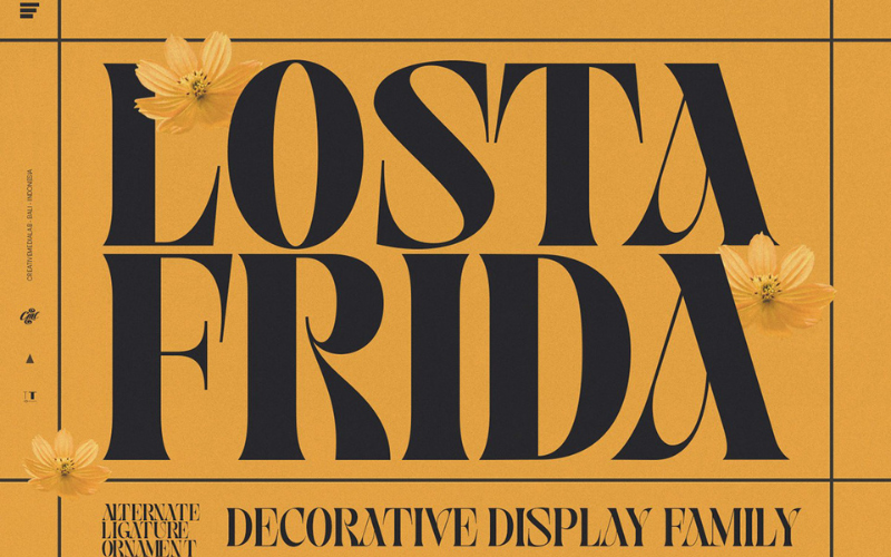 Losta Frida Font - good christmas fonts
