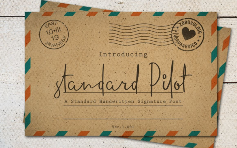 Standard Pilot Font - happy holiday fonts
