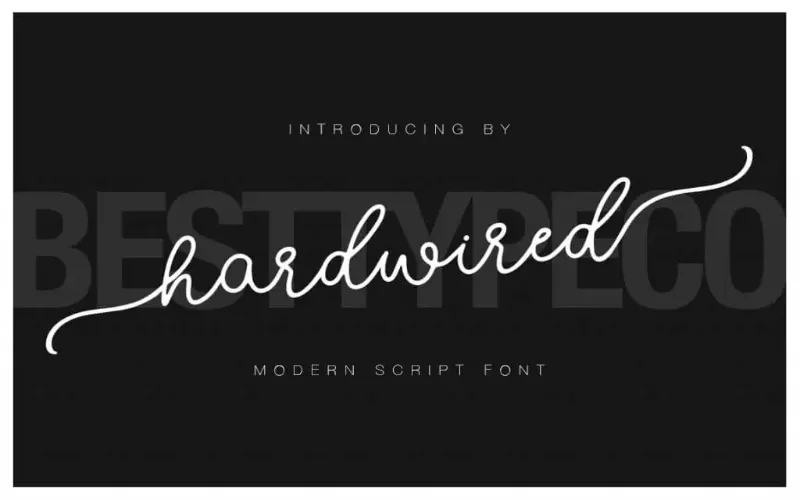 hardwired free fonts