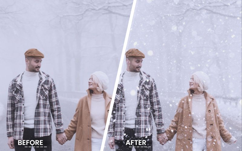 free snow overlay photoshop