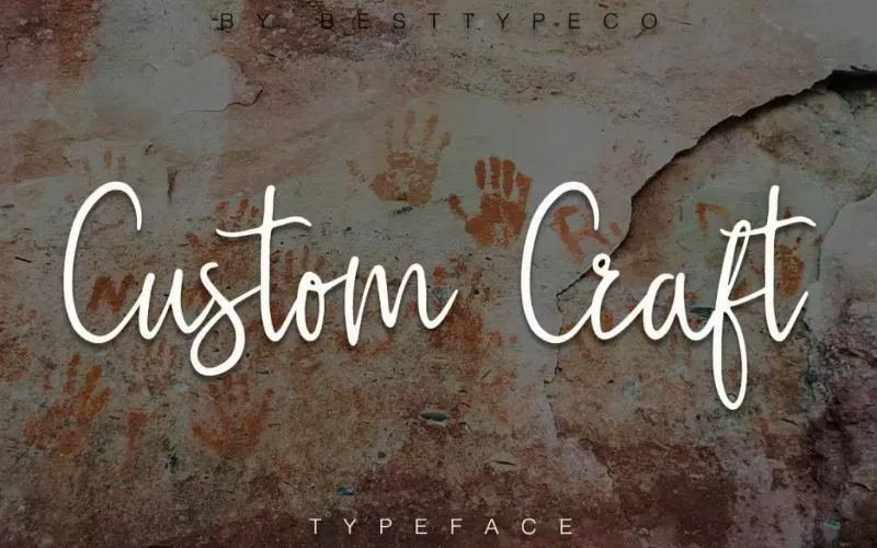 Custom Craft fun calligraphy fonts
