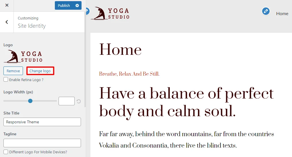 Changing logo to retina logo