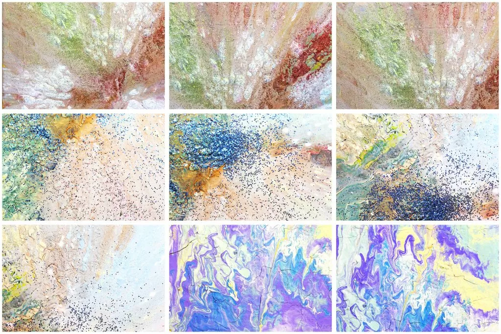 Water droplet textured marble background