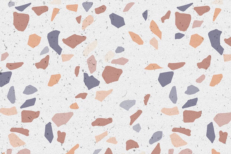 Various shapes and colored Aesthetic pattern