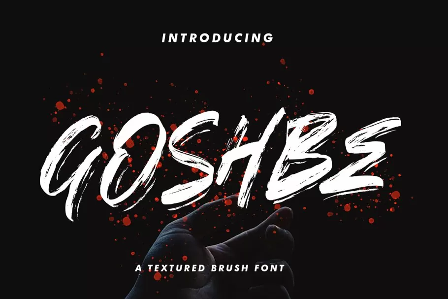 Streetbrush Font Free - Goshbe, textured brush font