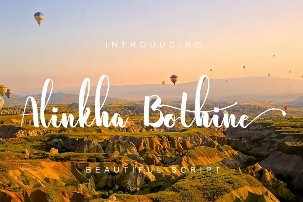 Alinkha Bothine Script Font, beautiful script