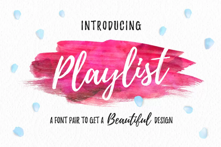 preview image - free commercial fonts, Playlist Font