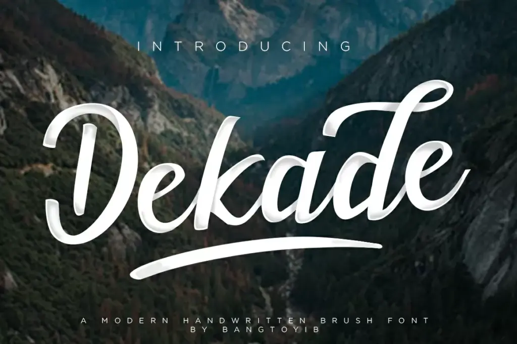 preview image for font, Dekade Brush Font
