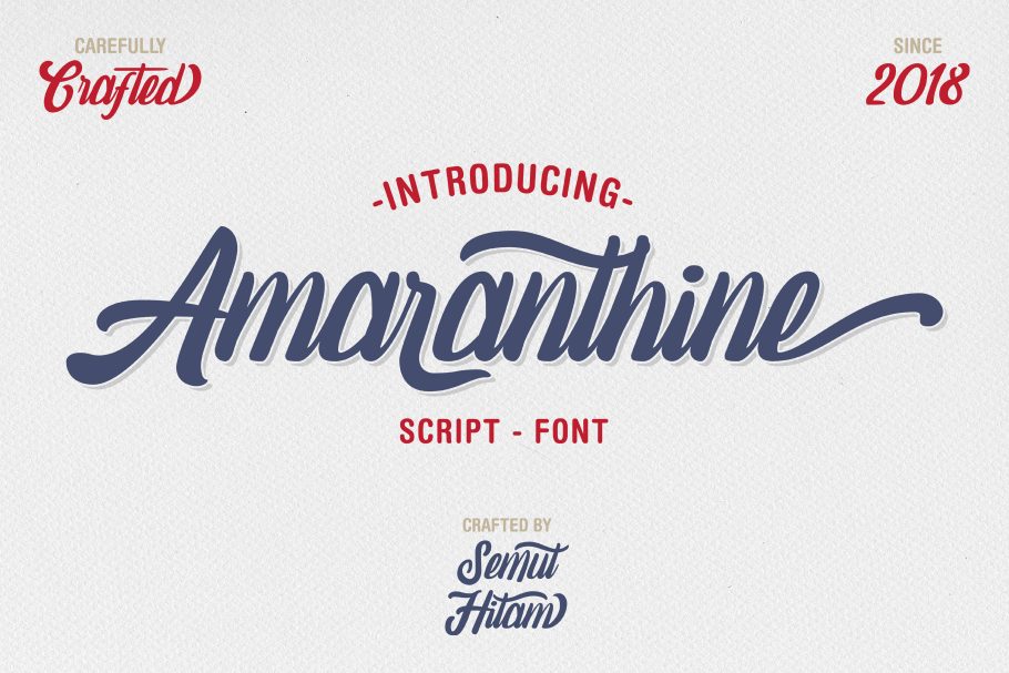 Amaranthine Script, Free fonts by Semut Hitam