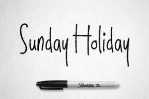 sunday holiday font