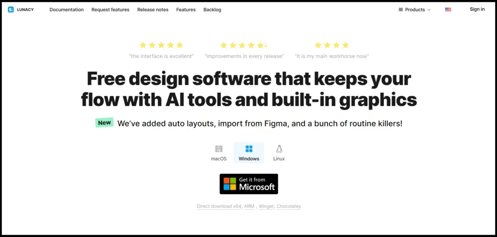 graphic design tools free - Icons8 Lunacy