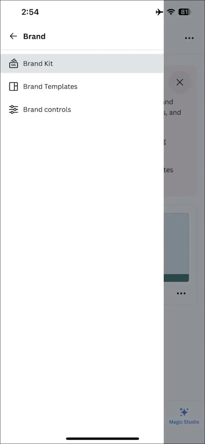 access Canva brand kit from mobile - how to add font to Canva mobile