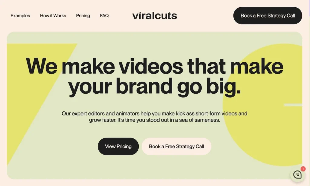 latest web design trends - hero section with text only