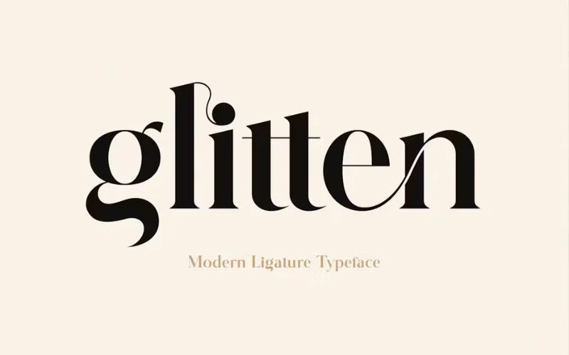 Glitten font - best font for tattoo