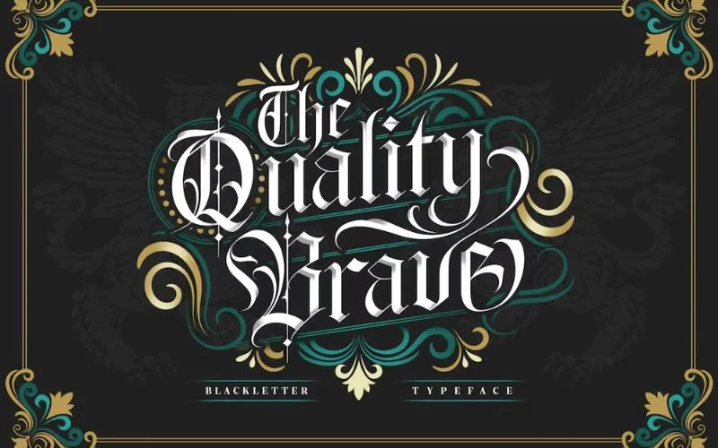 the quality brave typeface