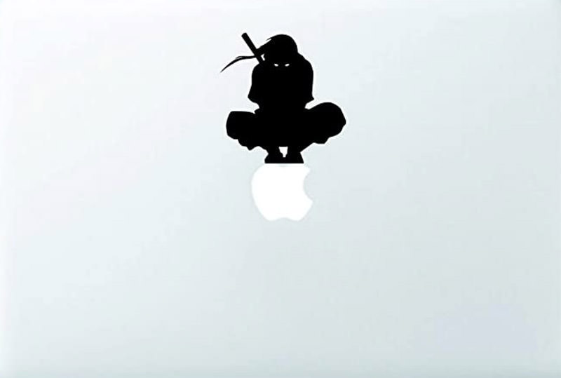 Funny-apple-laptop-stickers-1 ninja on Apple sticker