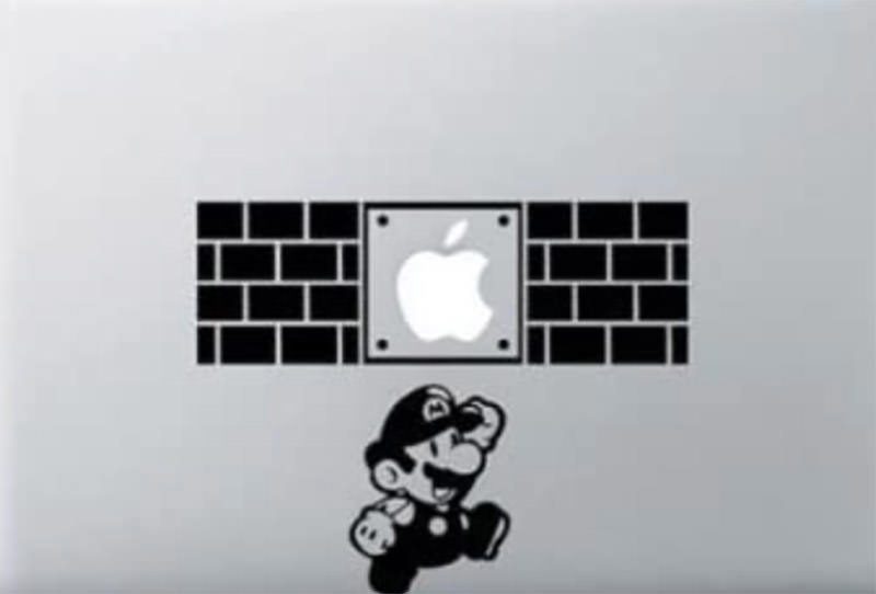 Funny-apple-laptop-stickers-17 super mario decal